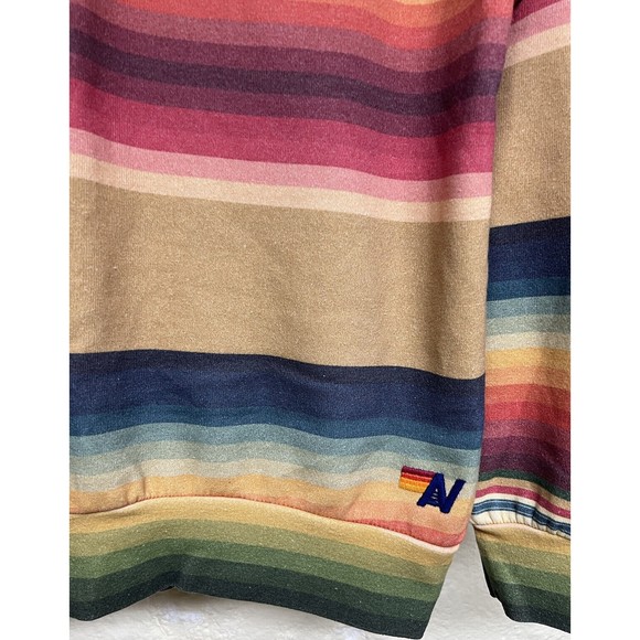 AVIATOR NATION TULUM BOLT STITCH SWEATSHIRT LIGHT KHAKI WOMEN’S SIZE SMALL - Picture 6 of 8